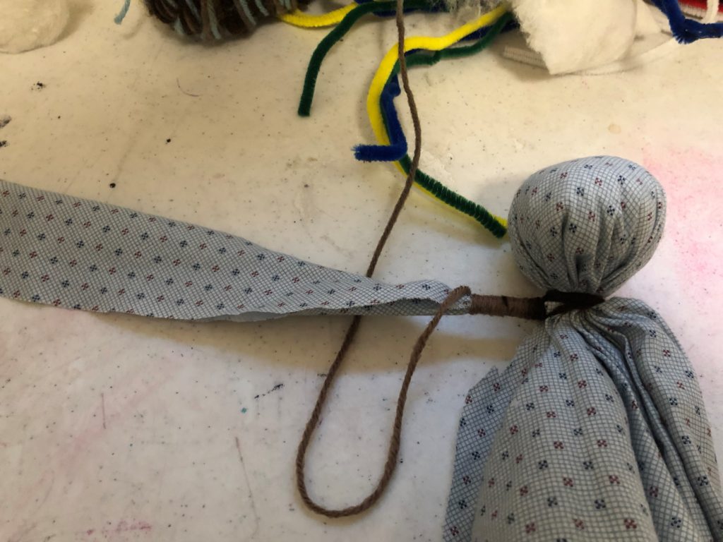 Using yarn to make arm
